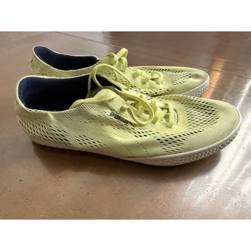 Puma Lightweight Knit Running Shoes Neon Yellow Women's Size 7 Athletic Sneakers